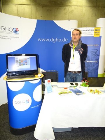 schönes Gespräch am Stand der DGHO geführt