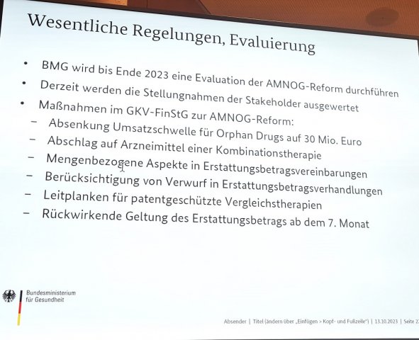 Aussagen des BMG zur Problematik