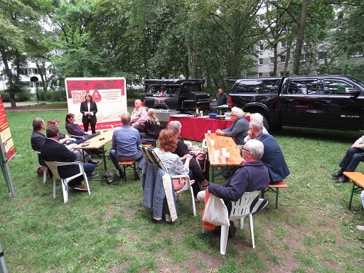 Wir hatten viel Platz auf der Wiese und Unterstützung durch den ABiH