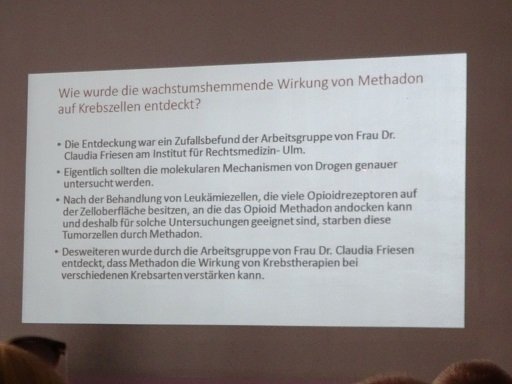 Wie wurde die wachstumshemmende Wirkung von Methadon auf Krebszellen entdeckt?