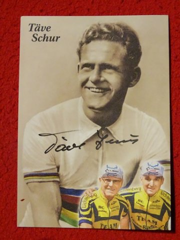 Autogrammkarte von Täve Schur